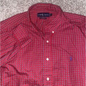Polo Ralph Lauren Shirt Mens‎ 2XB Check Long Sleeve Checkered Plaid Blue Pony